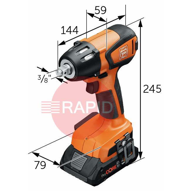 71151063000  FEIN ASCD 18-300 W2 AS Impact Wrench/Driver Set